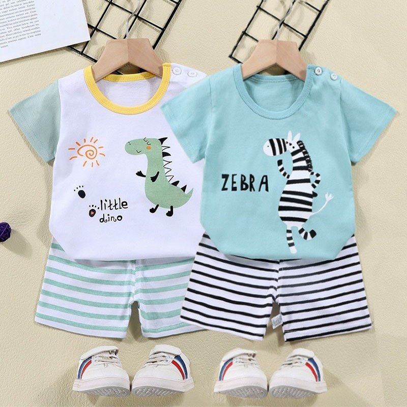 Summer Clothing Baby Girl - Camisetas de algodón + Pantalones cortos,