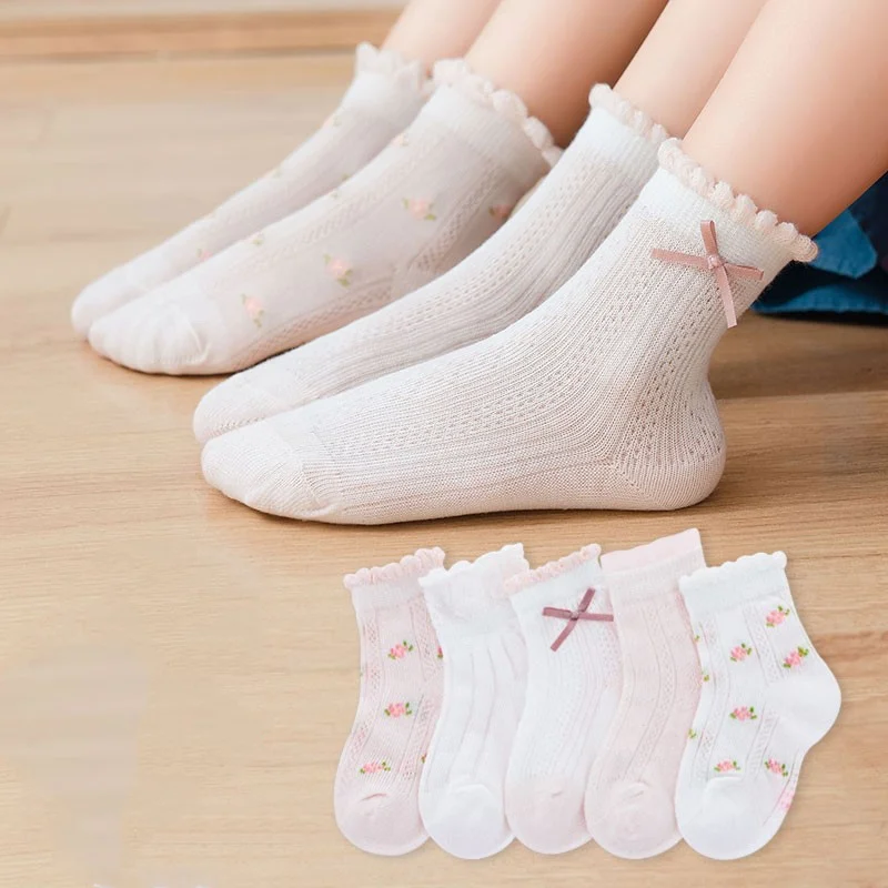 Summer Clothing Baby Girl - Calcetines para niños, 5 par/lote, calcetines