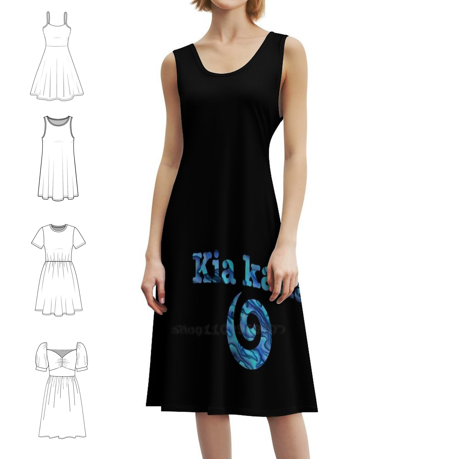 Vestido Kaha Koru con escote c - Summer Clothing Nz reseña y precio