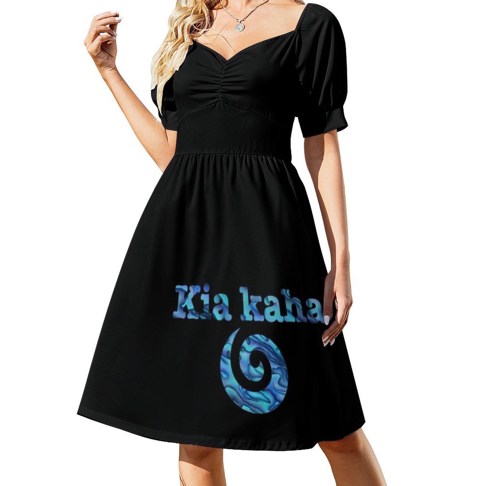 Vestido Kaha Koru con escote c - Summer Clothing Nz reseña y precio